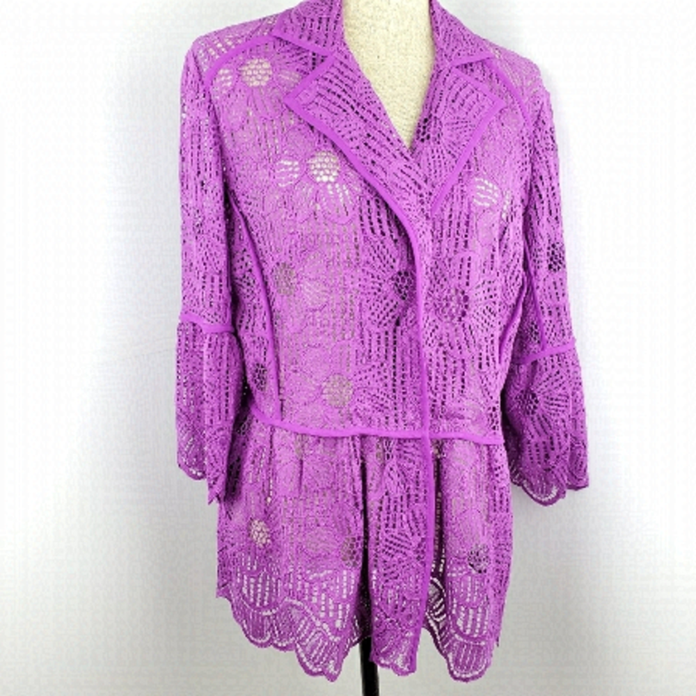 PETER Nygard blazet jacket size Medium Purple
